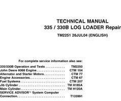 Timberjack B Series model 330b Knuckleboom Loader Service Repair Technical Manual