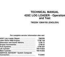 Timberjack C Series model 435c Knuckleboom Loader Service Repair Technical Manual