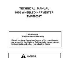 Timberjack Series model 1070 Wheeled Harvesters Service Repair Technical Manual