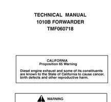 Timberjack B Series model 1010b Forwarders Service Repair Technical Manual