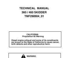 Timberjack Series model 460 Skidders Service Repair Technical Manual