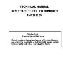 Timberjack 608 Series model 608s Tracked Feller Bunchers Service Repair Technical Manual