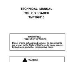 Timberjack 30 Series model 530 Knuckleboom Loader Service Repair Technical Manual
