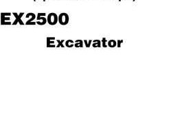 Hitachi Ex-series model Ex2500 Excavators Operational Principle Owner Operator Manual