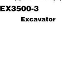 Hitachi Ex-3 Series model Ex3500-3 Excavators Operational Principle Owner Operator Manual