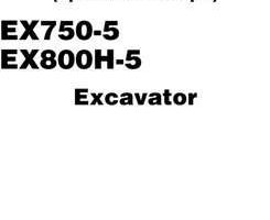 Hitachi Ex-5 Series model Ex800h-5 Excavators Operational Principle Owner Operator Manual