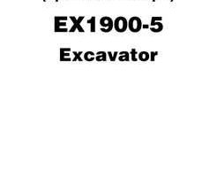 Hitachi Ex-5 Series model Ex1900-5 Excavators Operational Principle Owner Operator Manual