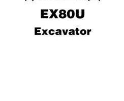 Hitachi Ex-series model Ex80u Excavators Operational Principle Owner Operator Manual