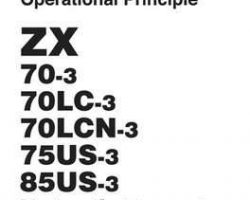 Hitachi Zaxis-3 Series model Zaxis70lc-3 Excavators Operational Principle Owner Operator Manual