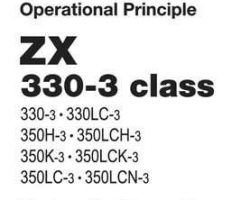 Hitachi Zaxis-3 Series model Zaxis350h-3 Excavators Operational Principle Owner Operator Manual