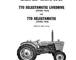 Parts Catalog for Case IH Tractors model 770A