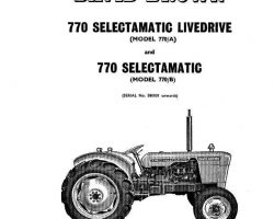 Parts Catalog for Case IH Tractors model 770