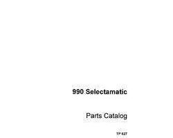 Parts Catalog for Case IH Tractors model 990