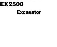 Troubleshooting Service Repair Manuals for Hitachi Ex-series model Ex2500 Excavators