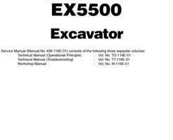 Troubleshooting Service Repair Manuals for Hitachi Ex-series model Ex5500 Excavators