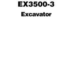 Troubleshooting Service Repair Manuals for Hitachi Ex-3 Series model Ex3500-3 Excavators