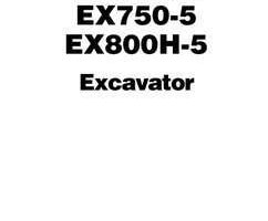 Troubleshooting Service Repair Manuals for Hitachi Ex-5 Series model Ex800h-5 Excavators