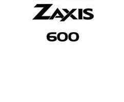 Troubleshooting Service Repair Manuals for Hitachi Zaxis Series model Zaxis600lc Excavators