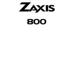 Troubleshooting Service Repair Manuals for Hitachi Zaxis Series model Zaxis850h Excavators