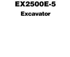 Troubleshooting Service Repair Manuals for Hitachi Ex-5 Series model Ex2500e-5 Excavators