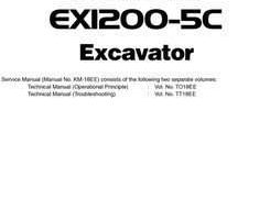 Troubleshooting Service Repair Manuals for Hitachi model Ex1200-5c Excavators