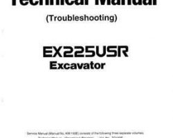 Troubleshooting Service Repair Manuals for Hitachi Ex Series model Ex225usr Excavators