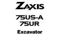 Troubleshooting Service Repair Manuals for Hitachi Zaxis Series model Zaxis75ur Excavators