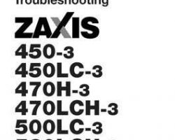 Troubleshooting Service Repair Manuals for Hitachi Zaxis-3 Series model Zaxis450lc-3 Excavators