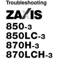 Troubleshooting Service Repair Manuals for Hitachi Zaxis-3 Series model Zaxis850-3 Excavators