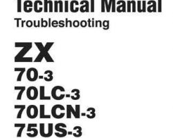 Troubleshooting Service Repair Manuals for Hitachi Zaxis-3 Series model Zaxis70lc-3 Excavators