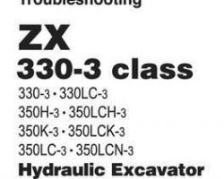 Troubleshooting Service Repair Manuals for Hitachi Zaxis-3 Series model Zaxis350h-3 Excavators