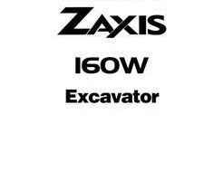 Troubleshooting Service Repair Manuals for Hitachi Zaxis Series model Zaxis160w Excavators