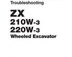 Troubleshooting Service Repair Manuals for Hitachi Zaxis-3 Series model Zaxis210w-3 Excavators