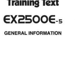 Technical Training for Hitachi Ex-5 Series model Ex2500e-5 Excavators