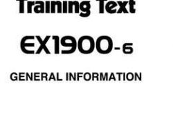 Technical Training for Hitachi Ex-6 Series model Ex1900-6 Excavators
