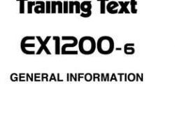 Technical Training for Hitachi Ex-6 Series model Ex1200-6 Excavators