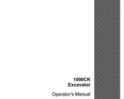 Case Excavators model 1000CK A Operator's Manual