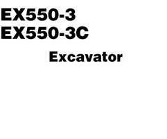 Hitachi Ex-3 Series model Ex550-3 Excavators Workshop Service Repair Manual