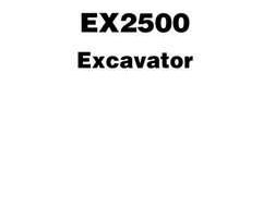 Hitachi Ex-series model Ex2500 Excavators Workshop Service Repair Manual