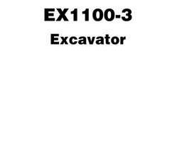 Hitachi Ex-3 Series model Ex1100-3 Excavators Workshop Service Repair Manual
