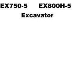 Hitachi Ex-5 Series model Ex750-5 Excavators Workshop Service Repair Manual