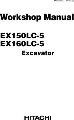 Hitachi Ex-5 Series model Ex160lc-5 Excavators Workshop Service Repair Manual