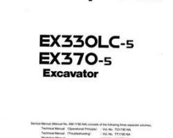 Hitachi Ex-5 Series model Ex370-5 Excavators Workshop Service Repair Manual