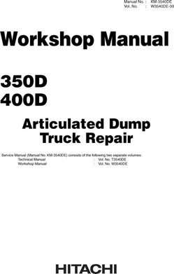 Hitachi D Series model Ah350d Articulated Dump Trucks Workshop Service Repair Manual