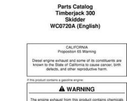 Parts Catalogs for Timberjack model 330 Skidders