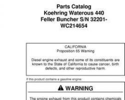 Parts Catalogs for Timberjack model 440 Tracked Feller Bunchers