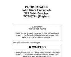 Parts Catalogs for Timberjack model 2515 Tracked Feller Bunchers