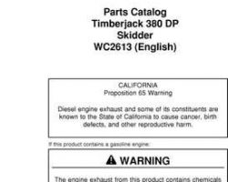 Parts Catalogs for Timberjack A Series model 380a Skidders