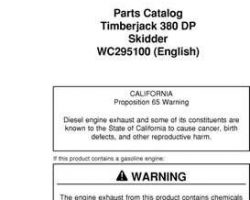 Parts Catalogs for Timberjack model 380 Skidders