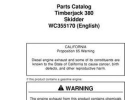 Parts Catalogs for Timberjack A Series model 380a Skidders